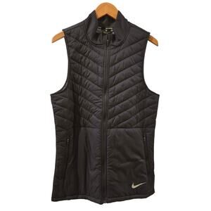 Nike Aerolayer Thermal Running Vest Full-Zip Navy Lightweight Mens Small